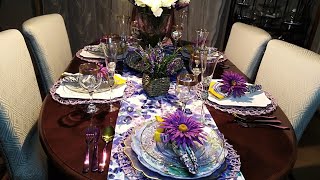 Passionate purple tablescape 2020