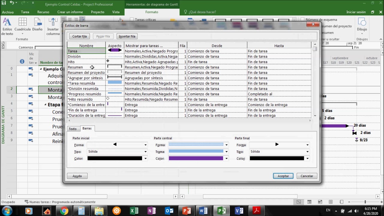 Ms Project 5 Vistas y Formato - YouTube