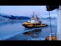 Crowley Tug Alert breaking ice in Prince William Sound