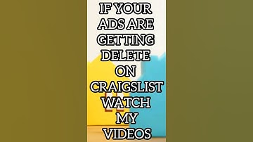 If your ads are getting deleted on Craigslist, watch my video!! #short