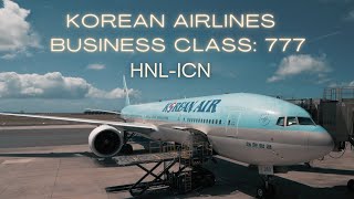 KOREAN AIRLINE 777 BUSINESS CLASS | HNL-ICN HONEST REVIEW