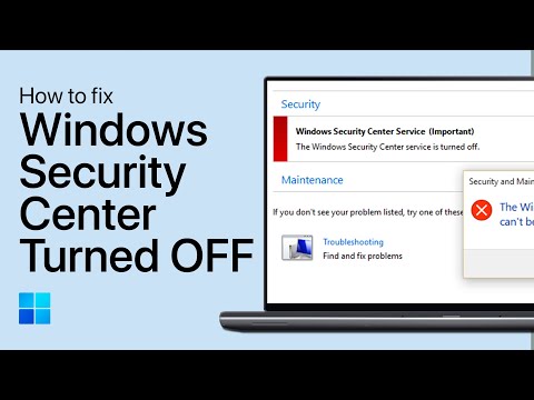 How To Fix Windows Security Center Service Is Turned OFF or Missing in Windows