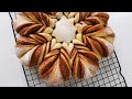 Beautiful and delicious Snowflake Chocolate Bread! The easiest recipe