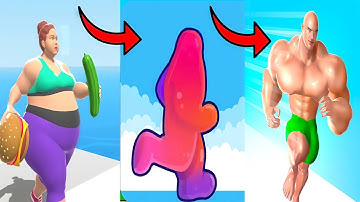 Fat 2 Fit , Blob Runner 3d , Muscle Rush Gameplay All levels Walkthrough Gameplay Android iOS Mobile