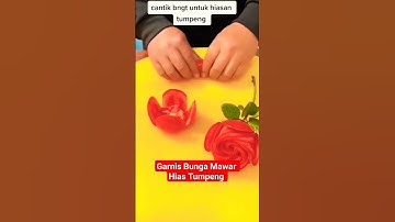 Thumbnail of Cara Membuat Garnis Bunga Mawar Dari Buah Tomat#shorts