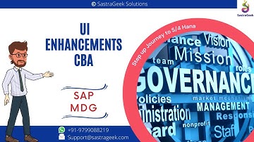 UI Enhancements CBA || SAP MDG