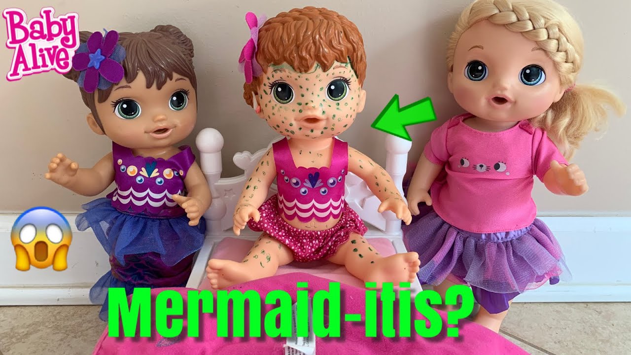 Baby Alive Mermaid Leala Has Mermaiditis Mermaid🧜‍♀️ Sleepover - YouTube