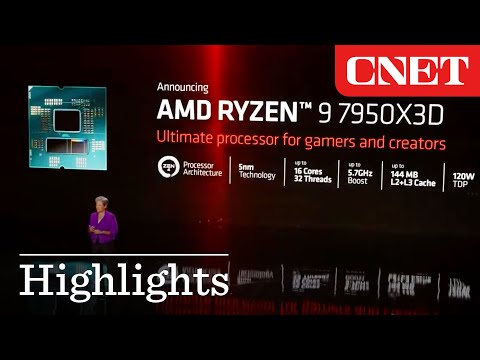 AMD Reveals New Ryzen 7 7800 and 7950X3D CPUs at CES 2023 - Video