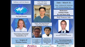 ACNS Webinar -March 31-Pituitary Tumors & Neurophysiology guided Resection of IntramedullaryTumor