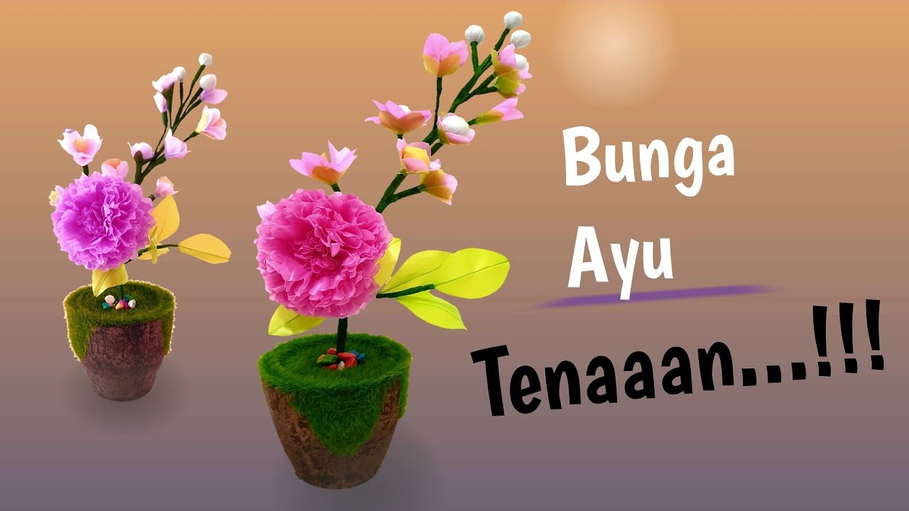 Bunga Ayu dari Plastik  Kresek  Bekas  Beautiful flowers 