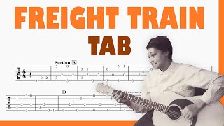 Freight Train - Elizabeth Cotten | TAB Fingerstyle for Guitar