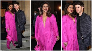 "Priyanka Chopra and Nick Jonas Impress in Coordinated Outfits at Paris Fashion Week Show