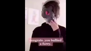 congratulations you bullied a furry heres your medal