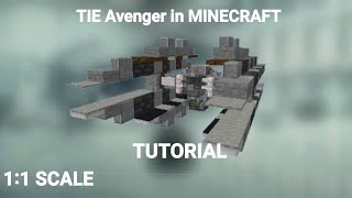 How to build TIE Avenger 1:1 scale in Minecraft | MC Tutorial 