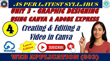 Chapter 3 : Graphic Designing using Canva & Adobe Express || Creating and Editing a Video in Canva