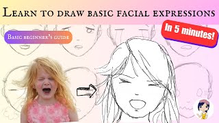 How to Draw Basic Facial Expressions | Beginner's Guide