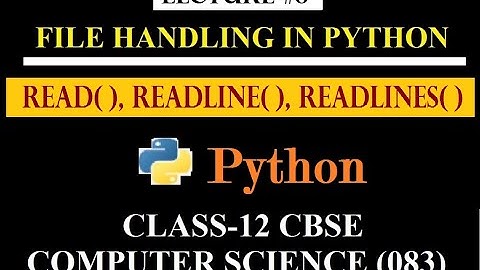 Python Data file handling Part 6 || Read data from file || Class 12 computer Science (083) CBSE