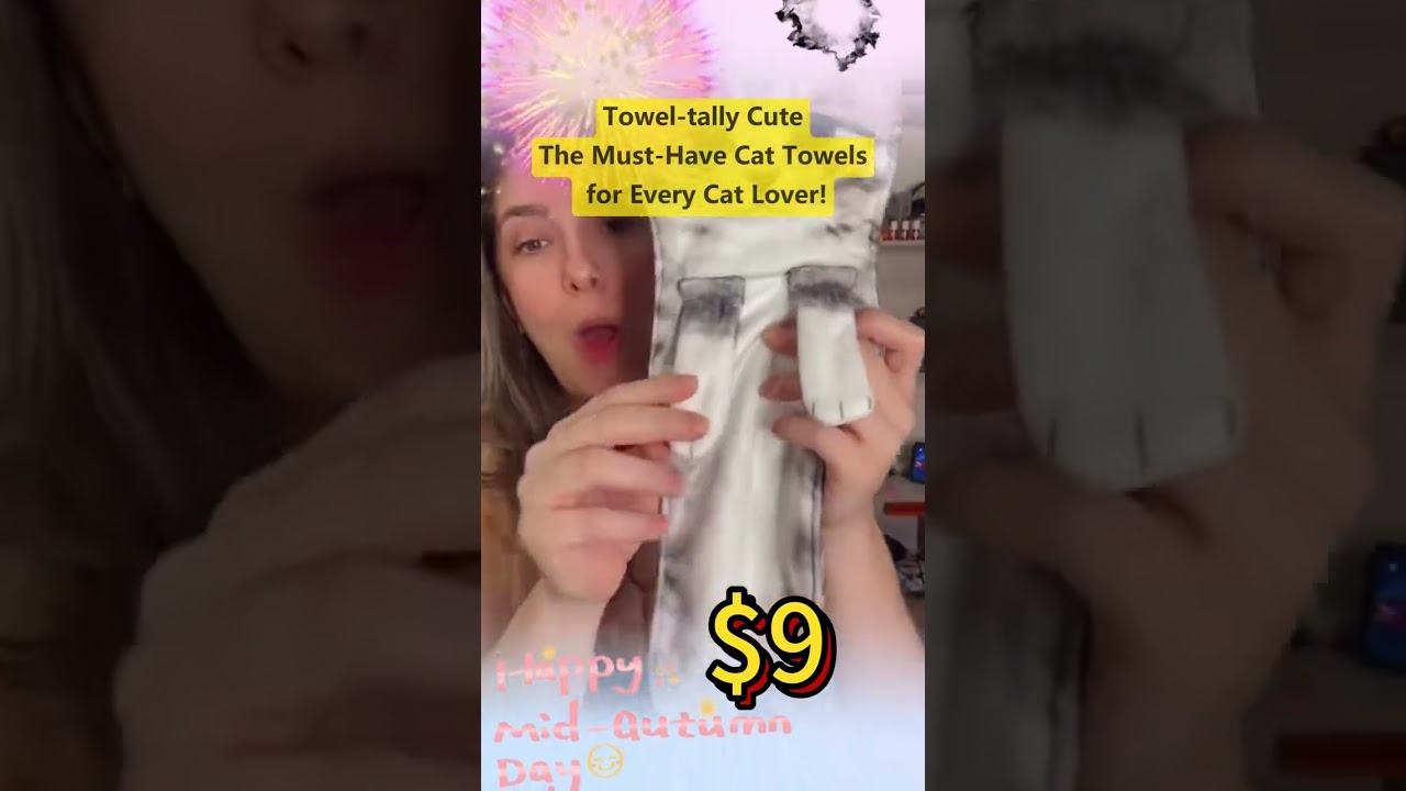 Matching Cat Towels Have Me Obsessed 