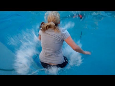 Darren Gaudry Pushes Wife In The Pool...