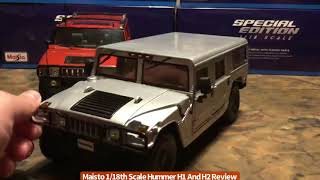 Maisto 1/18th Scale Hummer H1 And Hummer H2 Review Maisto Hummer 1 27