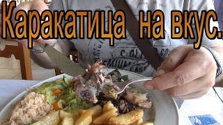 Каракатица и дорадо. Дегустация в ресторане. Каракатица и дорадо. Дегустация в ресторане.