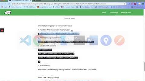 SEO - Angular 9 with Universals - (Solve error - window, localStorage etc)