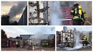 [Feuerwehreinsatz] Rauchentwicklung über Recycling-Betrieb bei Industrieofenbrand in Hagen