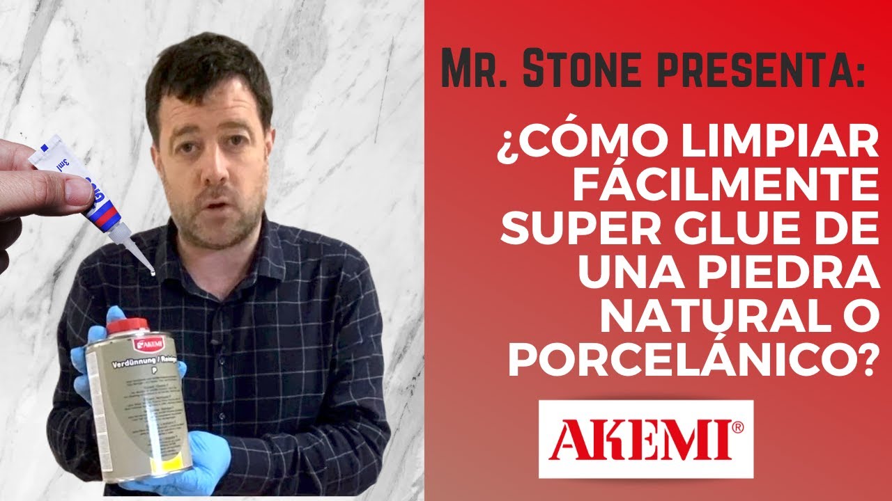 ¿CÓMO LIMPIAR FÁCILMENTE SUPER GLUE DE UNA PIEDRA NATURAL o PORCELÁNICO