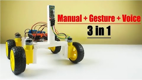 Build a DIY Gesture, Manual, and Voice control car using Arduino | Hardware Software Combo | 2023