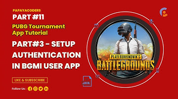 PUBG Tournament User App. firebase Authentication in android studio