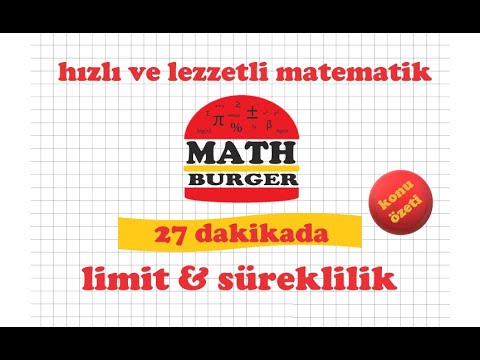 27 DAKİKADA LİMİT ve SÜREKLİLİK / KONU ÖZETİ / TEKRAR