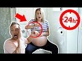 24 HOUR HANDCUFF CHALLENGE WiTH PREGNANT WiFE! 🤣