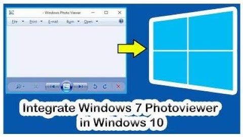 Integrate Windows 7 Photo Viewer in Windows 10
