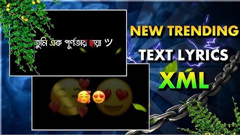 New Xml File  ||Attitude LyricsVideo ||Black Screen Xml| Xml File |Alight Motion