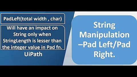 UiPath - String Manipulation Function - PadLeft/PadRight