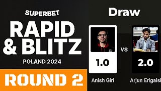 Anish Giri vs Arjun Erigaisi ♡ Superbet Rapid & Blitz Poland 2024