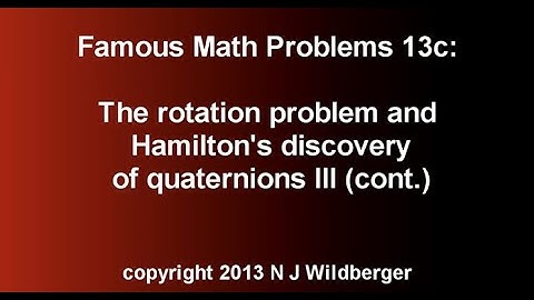 The rotation problem and Hamilton
