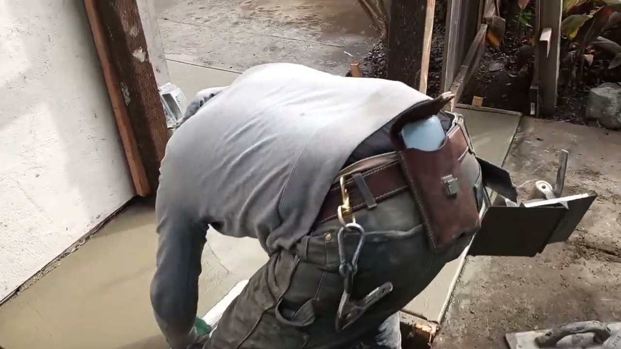 Veterans concrete,...begin finishing / cut joints