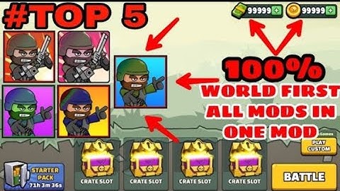 mini militia top 5 mod Apk v.5.3.4 all mod 100% working mod he | TOP 5 MOD OF MIMI MILITIA | new2020