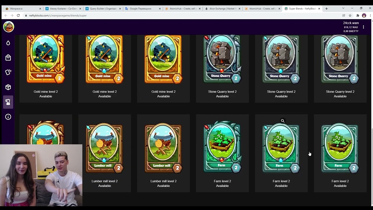 ОБЗОР $ Арина заработала на WAX NFT  Warspace