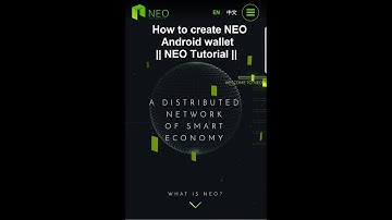 How to create NEO Android wallet || NEO Tutorial ||