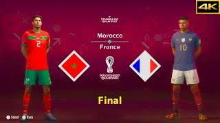 FIFA 23 | MOROCCO vs. FRANCE | HAKIMI vs. MBAPPE | FIFA WORLD CUP FINAL | [4K]
