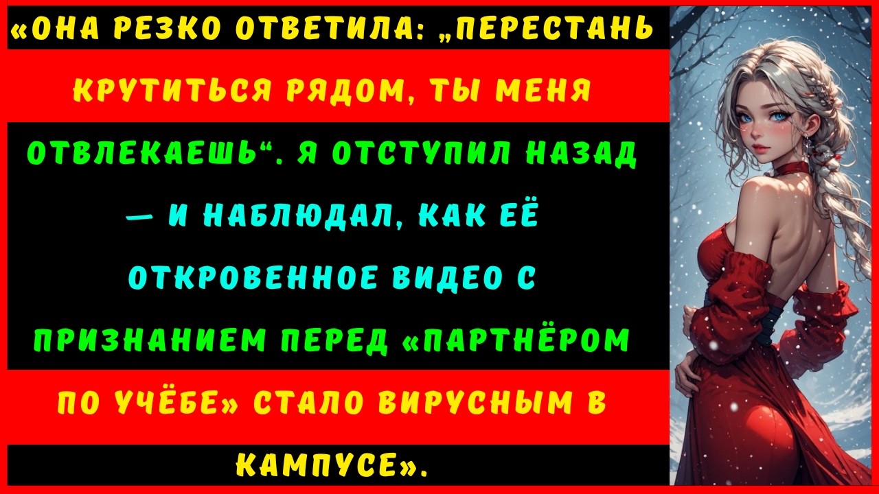 Она оттолкнула меня и сказала, что я слишком навязчиво к ней пристаю,—велела перестать ее отвлекать.