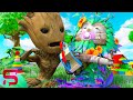 BABY GROOT Vs HIS SISTER... PLANT WARS.. ( Fortnite )