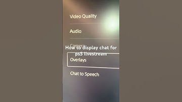 How to display chat for ps5 livestream