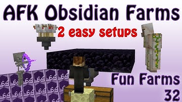 Easy and Simple AFK Obsidian Farms for Minecraft 1.16 [Fun Farms 32]