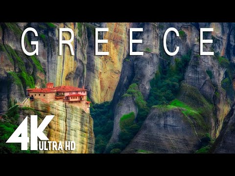 FLYING OVER GREECE ( 4K UHD ) - Relaxing Music Along With Beautiful Nature Videos 4K Video Ultra HD