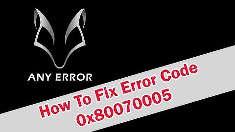 How To Fix Error Code 0x80070005 Windows Update - ANY ERROR