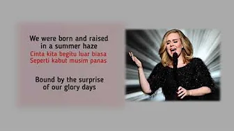 "SOMEONE LIKE YOU" ADELE LIRIK DAN TERJEMAHAN "SOMEONE LIKE YOU" ADELE LIRIK DAN TERJEMAHAN