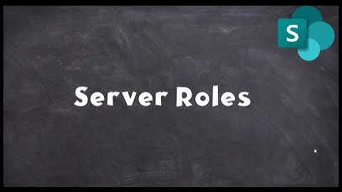 SharePoint Server Roles